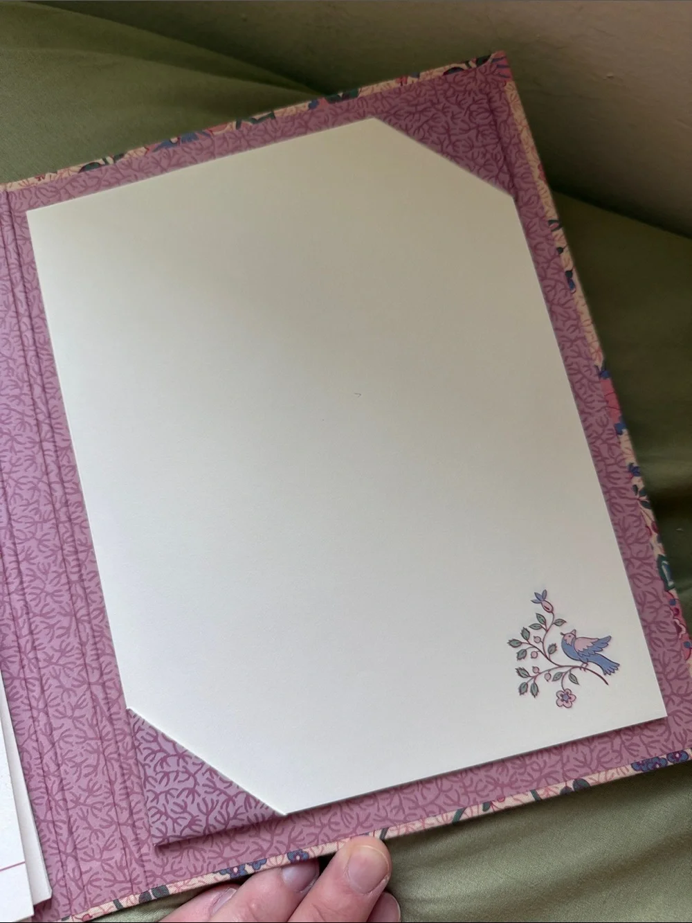 Vintage Floral Hardcover planner & stationary Set in Pink & Lavender